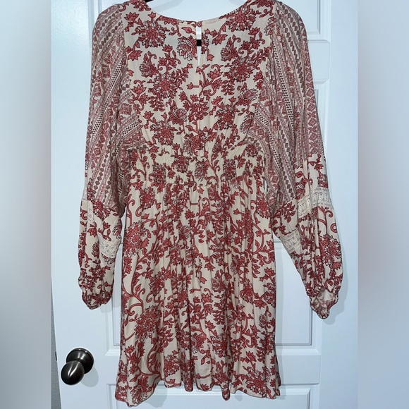 Boho Patterned Long Sleeve Dress - Picture 3 of 3